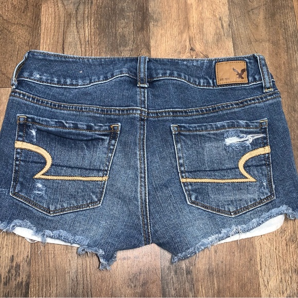 American Eagle Shortie shorts denim size 0 NWOT - Picture 3 of 3
